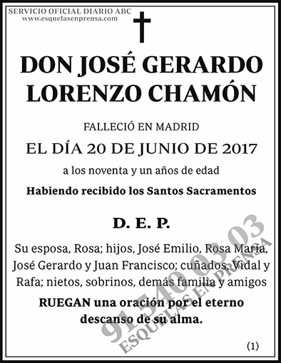 José Gerardo Lorenzo Chamón